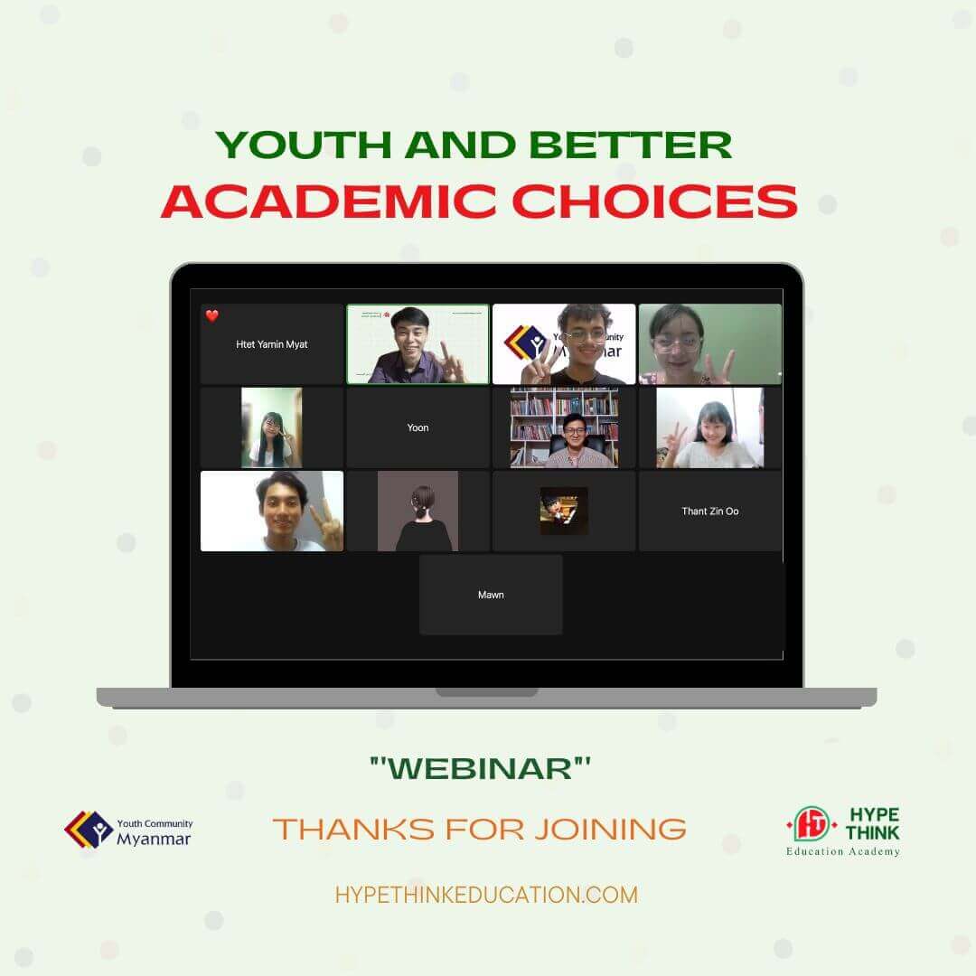 HypeThink's tweet photo. "Youth and Better Academic Choices Webinar" for Youth Community https://t.co/AFAbi69Ozg
Thank you so much Sayar @aungttant! https://t.co/TiREAEgYn8
