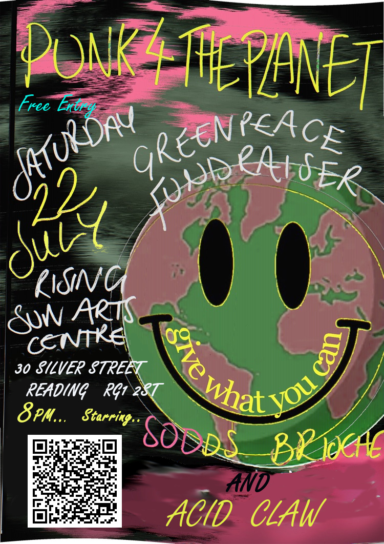 Berkshire Greenpeace Fund Raising Gig Night, all funds go to stop Climate Change Deep Sea Mining &amp; other Greenpeace Campaigns . Please Retweet .