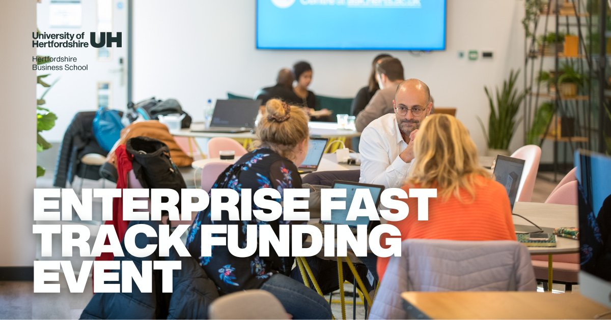 Did you know you can apply for up to £1,500 for your start-up idea? 🚀 Join @UniofHertsCE tomorrow to apply for on-the-day funding to support your business idea. T&C’s apply. Sign up now: ow.ly/ge9650OZwL9