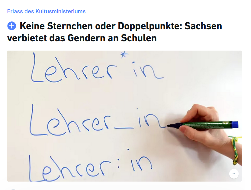 Ist das diese Genderpolizei, von der alle sprechen?
#Sachsen