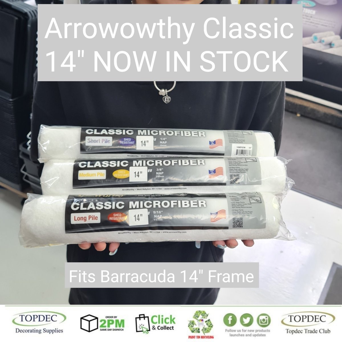 topdecbrush's tweet image. 🚨 NEW PRODUCT ALERT 🚨
14" Arroworthy Classic rollers have landed at Topdec

Available in Short, Medium and Long Pile

Get yours here now topdecbrush.com/s/search?q=Cla…

@ArroWorthy_UK #rollers @paintwarrior_ #topdec #arroworthy