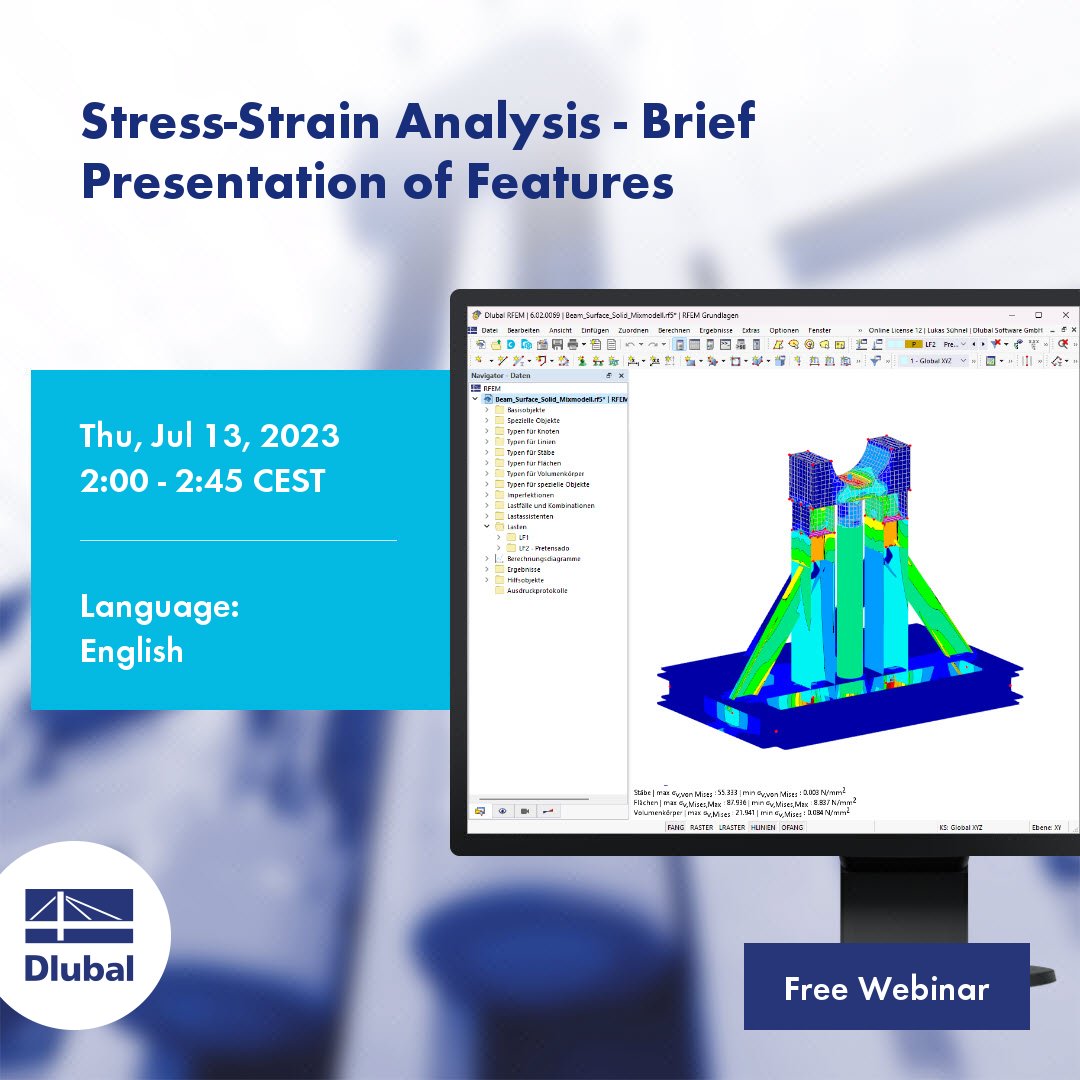 dlubal_en's tweet photo. 🎓 Webinar | Stress-Strain Analysis - Brief Presentation of Features

ℹ https://t.co/FaPGVyHEvl

#dlubal #rfem6 #3dbuilding #enjoystructuralanalysis #buildinginformationmodeling #statiker #statiksoftware #structuralanalysis #structuralsoftware #structuraldesign https://t.co/j3lCAWxRgs