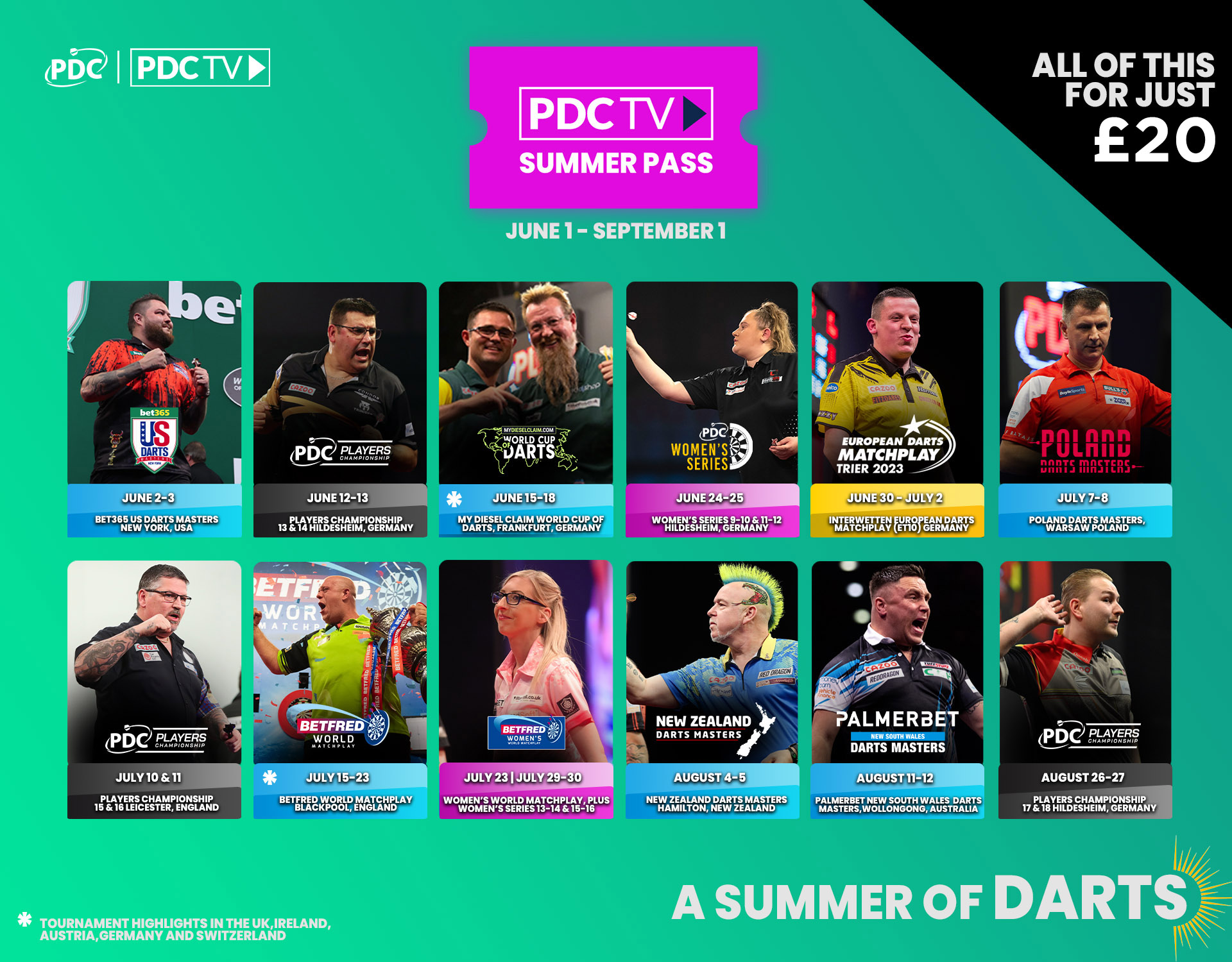PDC Darts on Twitter "Reminder that the PDC Summer Pass is now down to