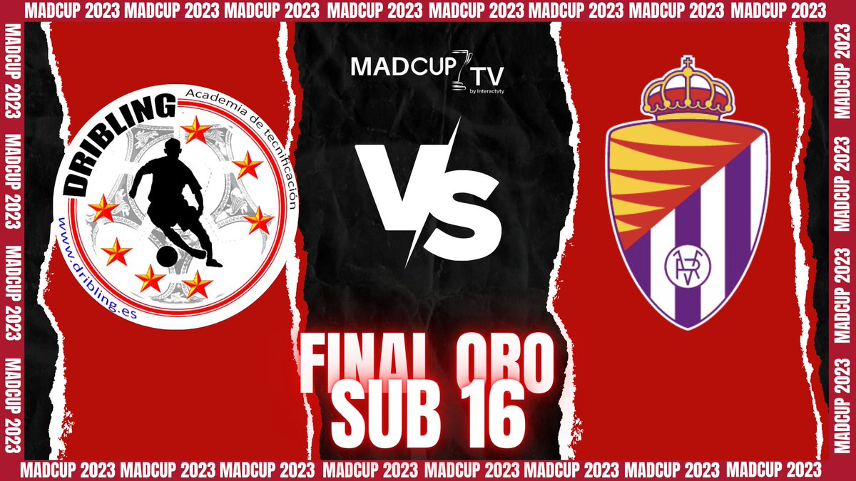 madcupofficial's tweet photo. ⚽️ Final ORO SUB16 Academia de Tecnificación Dribling VS Real Valladolid C.F disponible en 👉🏼 https://t.co/HdF9Sjh0gh
#MadCupTV #FinalORO #SUB16 #U16 #football #soccer #streaming #futbolbase #partidos #footballmatch https://t.co/JHEkcRoK7i