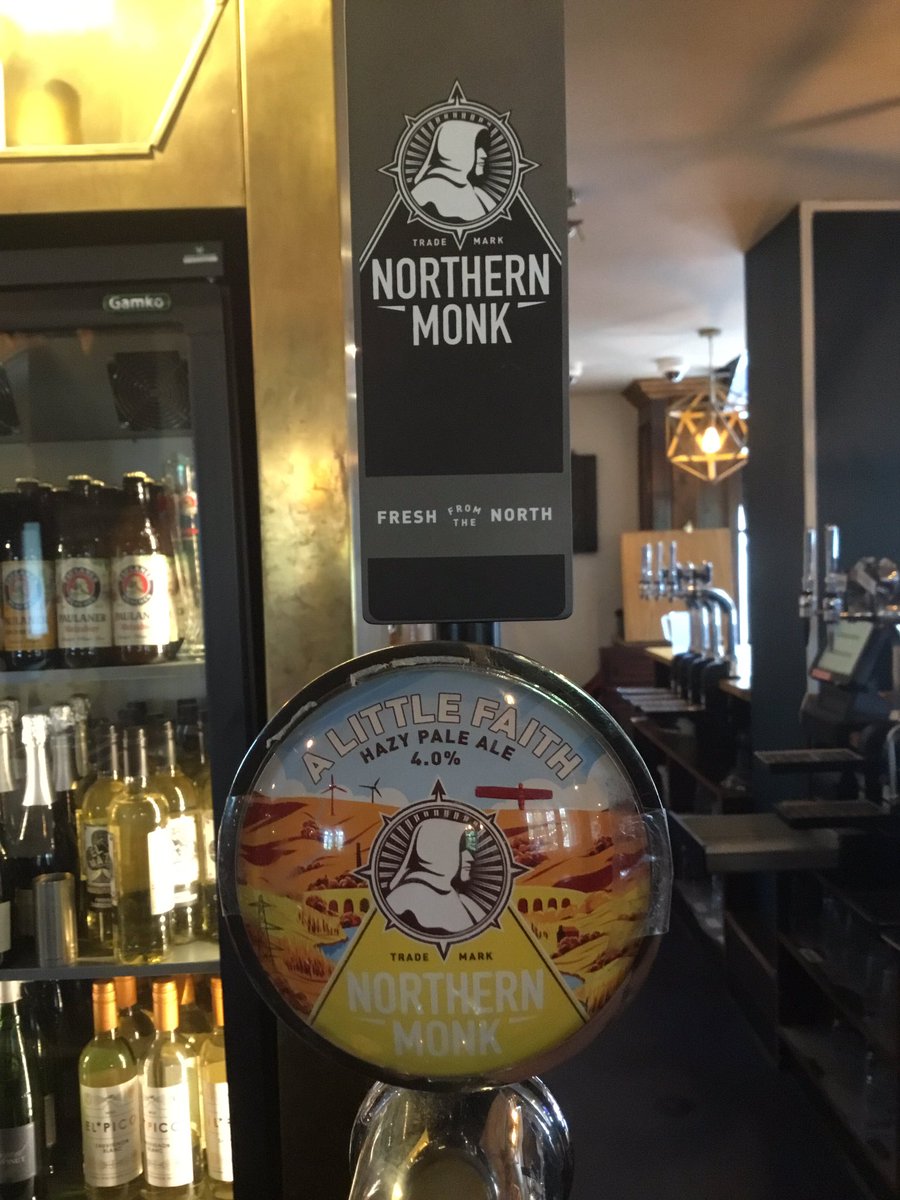 TheLordDarcy's tweet photo. Back on the bar we have Little Faith from @NMBCo A great hazy, session pale ale from #leeds https://t.co/V55cWVHmH2