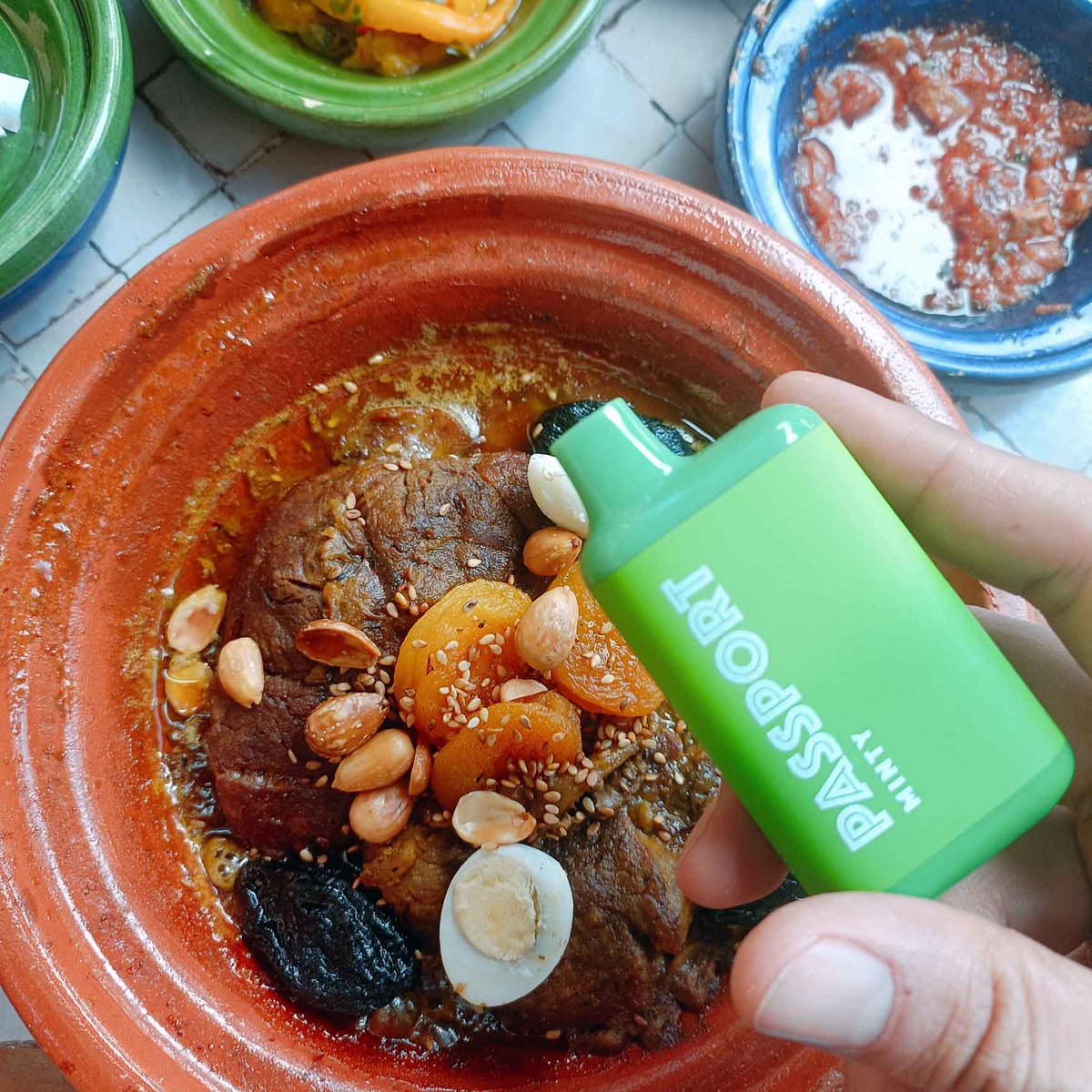 ivapepassport's tweet photo. Taste the magic of Moroccan tajine: A symphony of flavors in every bite!

Follow it up with a Mint Tea and our PASSPORT Minty and you're set!

Let the flavor take you places!

#ivapepassport
#minttea #mint #minty 🍃🍃
#morocco #casablanca
#vapers #vape 🌬💨 💨 https://t.co/vnpx9pem0t