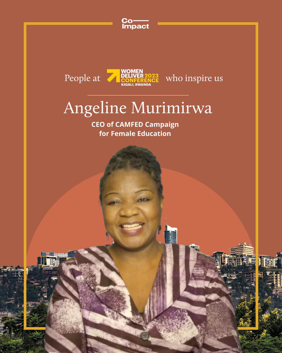 Co-Impact (@coimpactcollab) on Twitter photo “I want to spotlight <a href="/AngieMurimirwa/">Murimirwa Angie</a>, CEO of <a href="/Camfed/">CAMFED - Campaign for Female Education</a>, ahead of <a href="/WomenDeliver/">Women Deliver</a>.
CAMFED is one of our Program Partners, so I have met Angeline many times now. Every time, I'm inspired by her warmth, humor, and ability to bring you into her space as a friend and colleague. 1/4 “I want to spotlight <a href="/AngieMurimirwa/">Murimirwa Angie</a>, CEO of <a href="/Camfed/">CAMFED - Campaign for Female Education</a>, ahead of <a href="/WomenDeliver/">Women Deliver</a>.
CAMFED is one of our Program Partners, so I have met Angeline many times now. Every time, I'm inspired by her warmth, humor, and ability to bring you into her space as a friend and colleague. 1/4