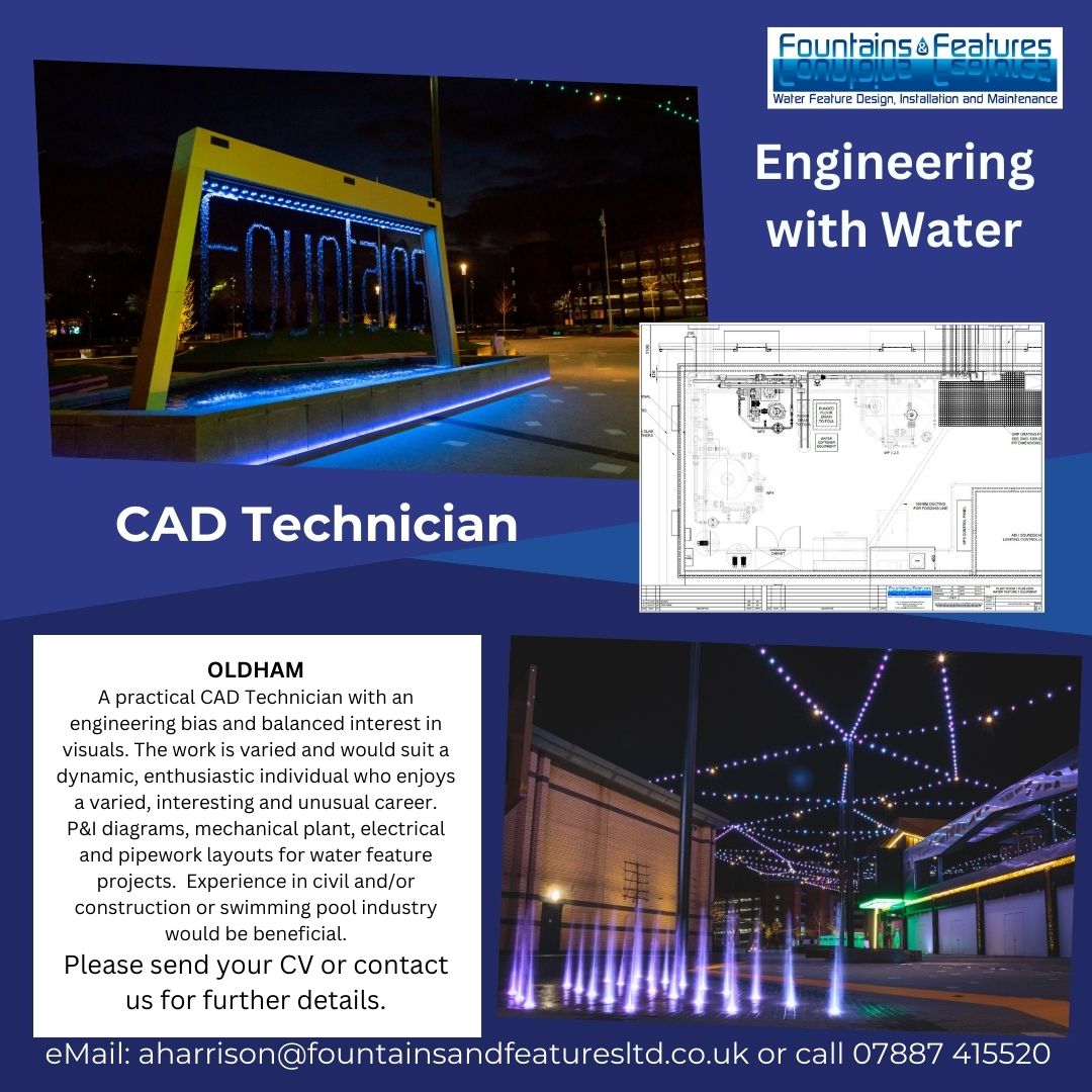 JOIN OUR TEAM OF ENTHUSIASTIC WATER FEATURE ENGINEERS

fountainsandfeatures.co.uk/2023/07/11/we-…

#hiring #joinus #vacancy #engineeringjobs #CAD