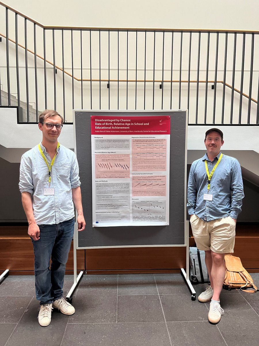 Does a student's date of birth and relative age in #school affect their educational achievement? Robin Benz and Tobias Ackermann <a href="/unibern/">Universität Bern</a> recently explored this topic in their poster at a <a href="/phzuerich/">Pädagogische Hochschule Zürich</a> conference.

Discover their findings here: pioneered-project.eu/news/a-look-ba…