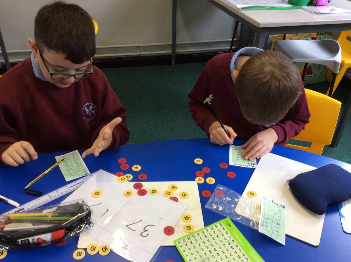 ks2_group's tweet photo. We used think, pair, share to solving missing addition and subtraction calculations and chose our own methods and resources 👍😁 @StradbrokePri https://t.co/VDoCIW8anT