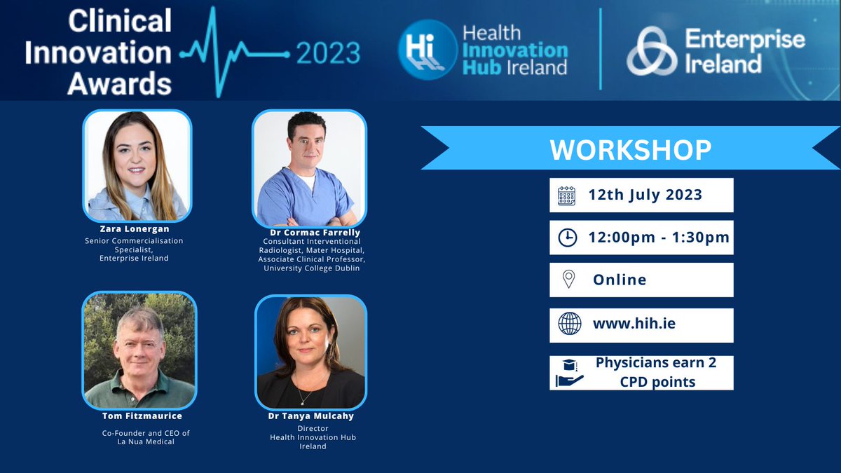 Health Innovation Hub Ireland (@hihireland) on Twitter photo Looking forward to our workshop tomorrow afternoon. Register here today tinyurl.com/yc6phv52.
<a href="/uniofgalway/">Ollscoil na Gaillimhe | University of Galway</a> <a href="/UCC/">UCC Ireland</a> <a href="/GalwayCMNHS/">University of Galway CMNHS</a> <a href="/TCD_Innovation/">Trinity Innovation KnEx</a> <a href="/tcddublin/">Trinity College Dublin</a> <a href="/RCPI_news/">Royal College of Physicians of Ireland</a> <a href="/WeHSCPs/">National HSCP Office, HSE</a> <a href="/NDTP_HSE/">NDTP</a> <a href="/ProgrammeSpark/">Spark Innovation Programme</a> <a href="/NurMidONMSD/">ONMSD</a> <a href="/MTU_ie/">Munster Technological University</a> @saoltagroup @DMHospitalGroup @IEHospitalGroup Looking forward to our workshop tomorrow afternoon. Register here today tinyurl.com/yc6phv52.
<a href="/uniofgalway/">Ollscoil na Gaillimhe | University of Galway</a> <a href="/UCC/">UCC Ireland</a> <a href="/GalwayCMNHS/">University of Galway CMNHS</a> <a href="/TCD_Innovation/">Trinity Innovation KnEx</a> <a href="/tcddublin/">Trinity College Dublin</a> <a href="/RCPI_news/">Royal College of Physicians of Ireland</a> <a href="/WeHSCPs/">National HSCP Office, HSE</a> <a href="/NDTP_HSE/">NDTP</a> <a href="/ProgrammeSpark/">Spark Innovation Programme</a> <a href="/NurMidONMSD/">ONMSD</a> <a href="/MTU_ie/">Munster Technological University</a> @saoltagroup @DMHospitalGroup @IEHospitalGroup