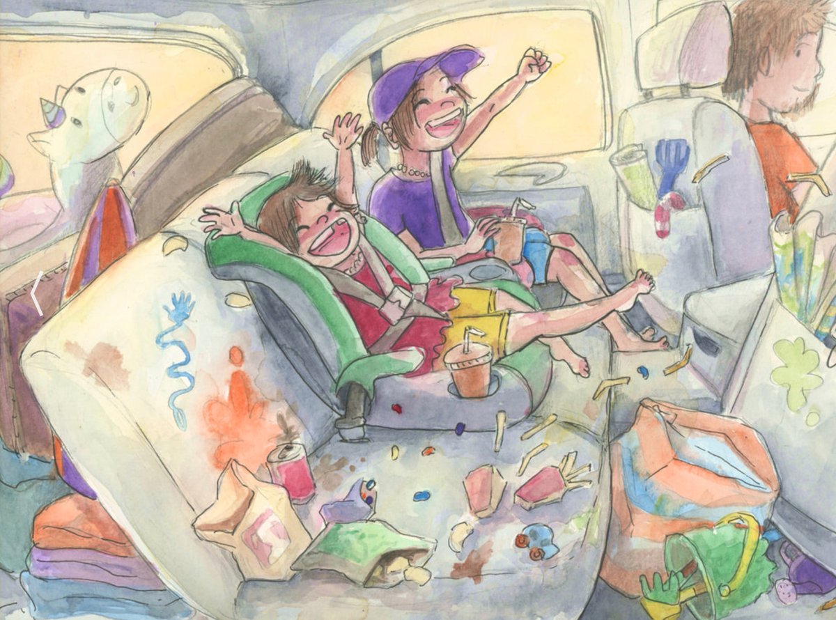 Bhandiboe's tweet image. It’s #PortfolioDay day apparently! I go between PB art and YA comic art. Hello. I know, they are like drastically different but somehow still feel the same in the chaos.