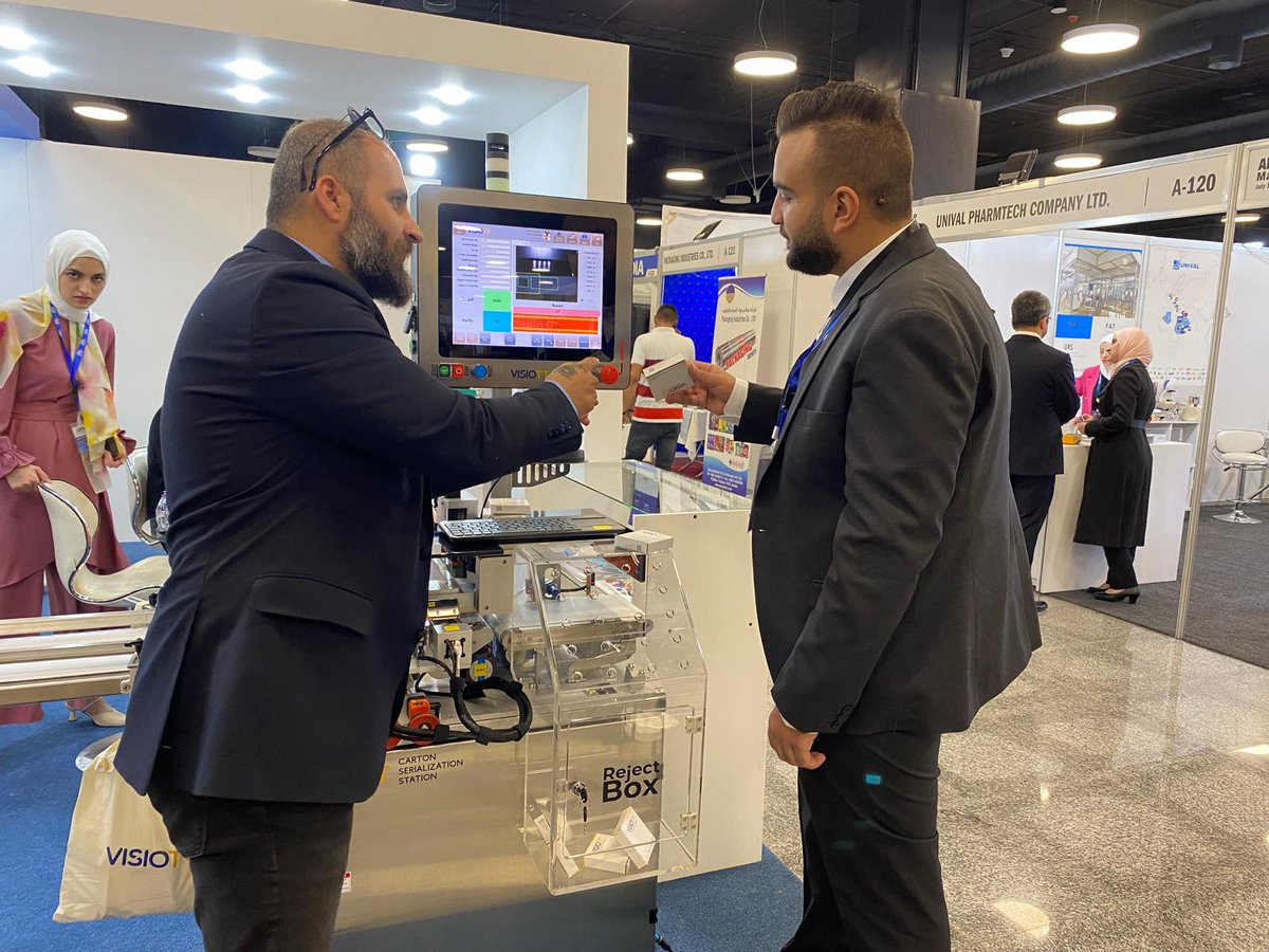 Visiotracktrace's tweet image. While Jordan's Food and Drug Administration #JFDA has made a regulation regarding the #datamatrix application and the #serialization deadline, it's time to visit VISIOTT TPS, one of the leading companies in the field of #traceability, at Arab Pharma Manufacturers' Expo!
