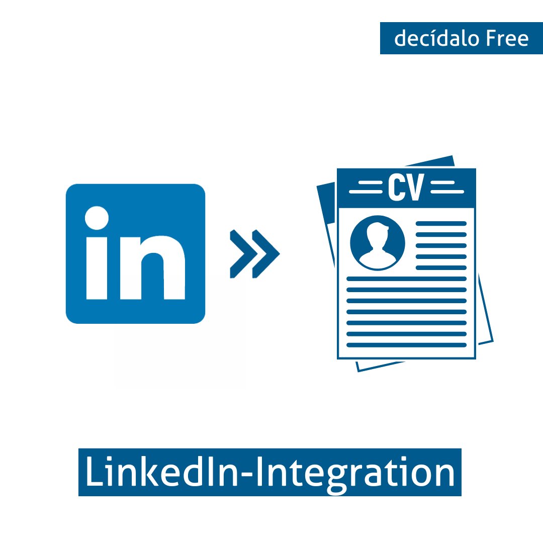 DataAssessment's tweet image. Unser kostenloses Consulting-Tool decídalo Free bietet einige interessante #Features - eines davon ist die LinkedIn #Integration. Mühsames Daten einpflegen und afwändig neue Profile erstellen war gestern. Jetzt kostenlos starten! #consultingtool #LinkedIn #plugin