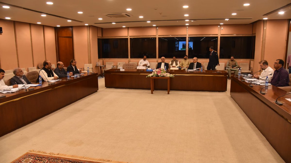 Federal Minister for Water Resources, Syed Khursheed Ahmed Shah, chaired the meeting regarding preparation of a Master Plan for Drainage on 07-07-23 at Parliament House, Islamabad. Federal Secretary MoWR and relevant officials of Ministry, WAPDA &amp; provincial governments attended.