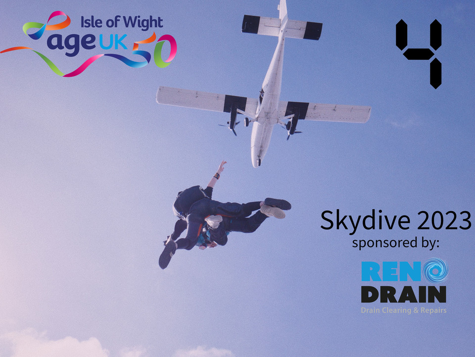 4: Just four weeks to go to our Skydive 2023. How’s the fundraising going AgeUK IW Skydivers? Can you help support an independent Island charity that’s been helping Island residents for 50 years? To donate go to bit.ly/43g7YIP #charity #fundraising #iowevent