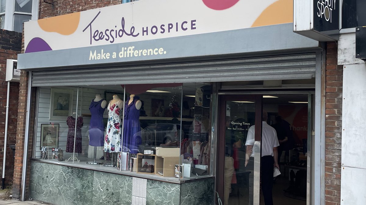david3012's tweet image. Stretched my legs after lunch and walked to @TeessideHospice shop in #Acklam. Was going to call in to say hello to the team but the shop was packed with customers. What’s great problem to have! #FundingHospiceCare