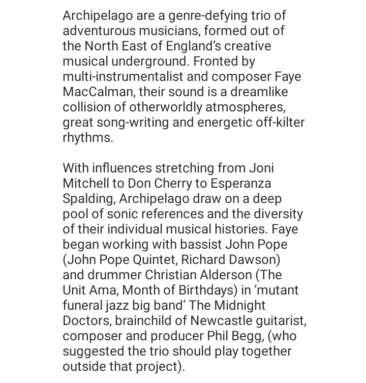 SLUG_MrIBlack's tweet photo. I can announce that @Archipelagojam will be performing at the upcoming Future Collaborations Festival. More to come through the week. https://t.co/zinyGEqpCA