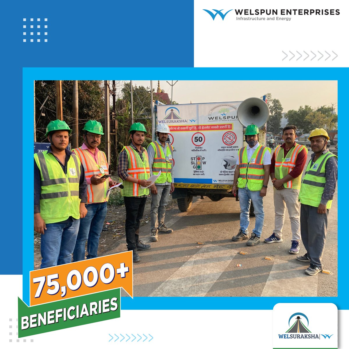 WelspunWorld's tweet image. Driven with an aim to reduce road accidents and improve emergency response services, #WelspunEnterprises’ Wel-Suraksha programme propagates #RoadSafety through mass awareness drives among commuters, while also imparting certified training to local communities on how to…