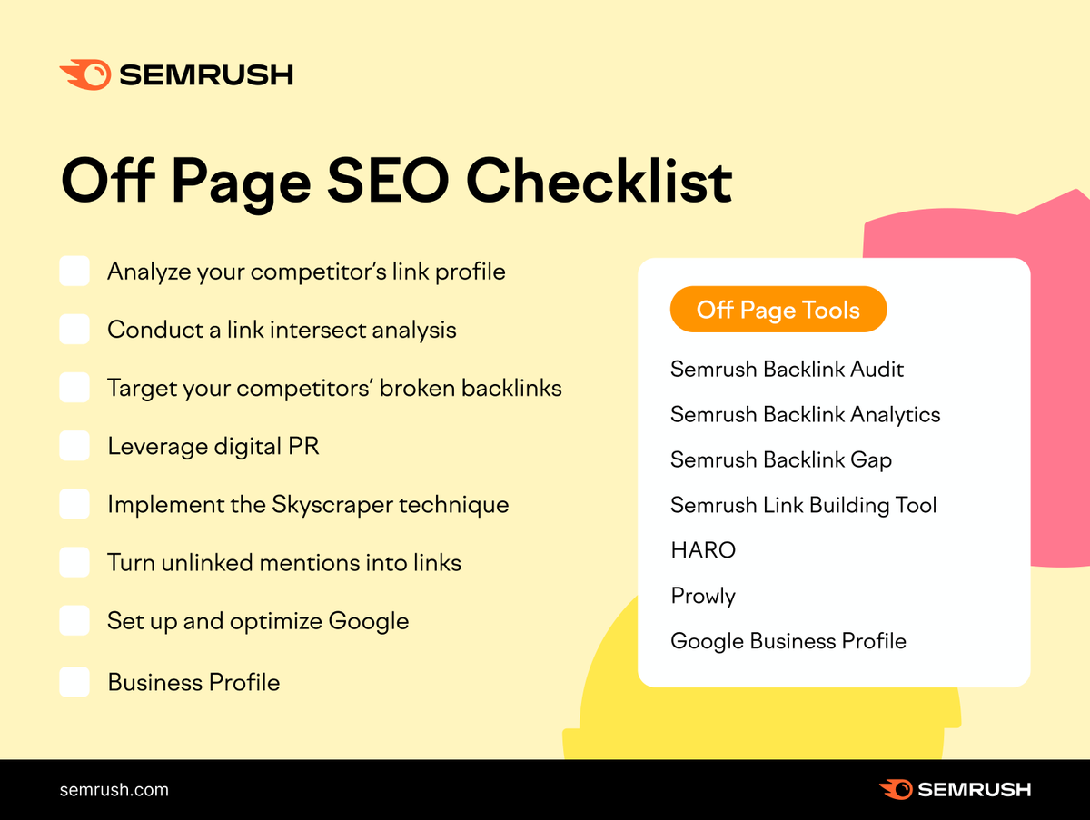 semrush's tweet image. If you want to be good at SEO, you can’t ignore off-page SEO 🙅 
You might say "it's only link building", but there's more to it than that:

social.semrush.com/3N7cK5n.