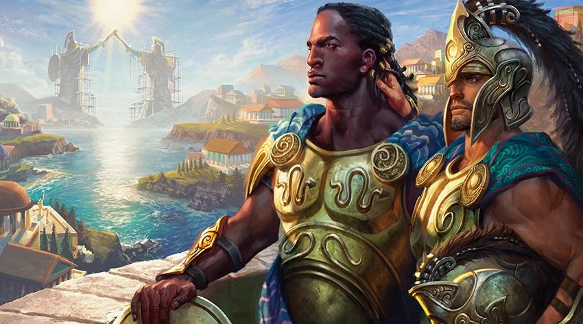 DailyAchilleans's tweet photo. Achilleans of the day are:
Kynaios and Tiro of Meletis from Magic: The Gathering
Their relationship is canon https://t.co/R2MWG6nZwg