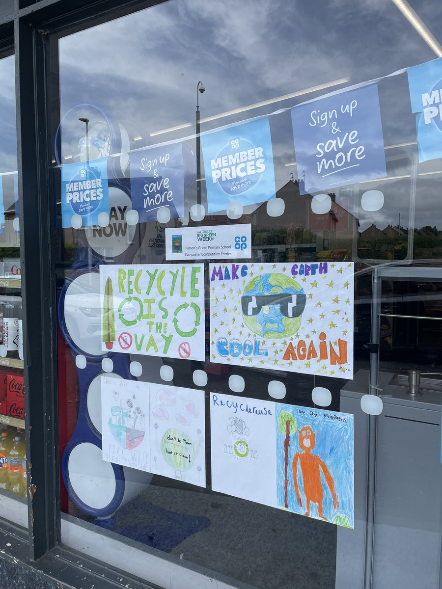 Lisa Crane Cancer Patient Advocate (@lisaadvocates) on Twitter photo Danderhall, Gilmerton and Milton Road <a href="/coopuk/">Co-op</a> stores and Harkess <a href="/CoopFuneralcare/">Co-op Funeralcare</a> proudly displaying the artwork from the <a href="/PGPrimary/">ParsonsGreenPrimary</a> #GreatBigGreenWeek competition ♻️🌎🌳☀️<a href="/FinnCeri/">Ceri @ the Co-op</a> <a href="/Tom_MPM/">Tom Copeland</a> <a href="/204Dean/">Dean clark</a> <a href="/jonhutch11/">Jonathan Hutchison</a> <a href="/TheCCoalition/">The Climate Coalition</a> Danderhall, Gilmerton and Milton Road <a href="/coopuk/">Co-op</a> stores and Harkess <a href="/CoopFuneralcare/">Co-op Funeralcare</a> proudly displaying the artwork from the <a href="/PGPrimary/">ParsonsGreenPrimary</a> #GreatBigGreenWeek competition ♻️🌎🌳☀️<a href="/FinnCeri/">Ceri @ the Co-op</a> <a href="/Tom_MPM/">Tom Copeland</a> <a href="/204Dean/">Dean clark</a> <a href="/jonhutch11/">Jonathan Hutchison</a> <a href="/TheCCoalition/">The Climate Coalition</a>
