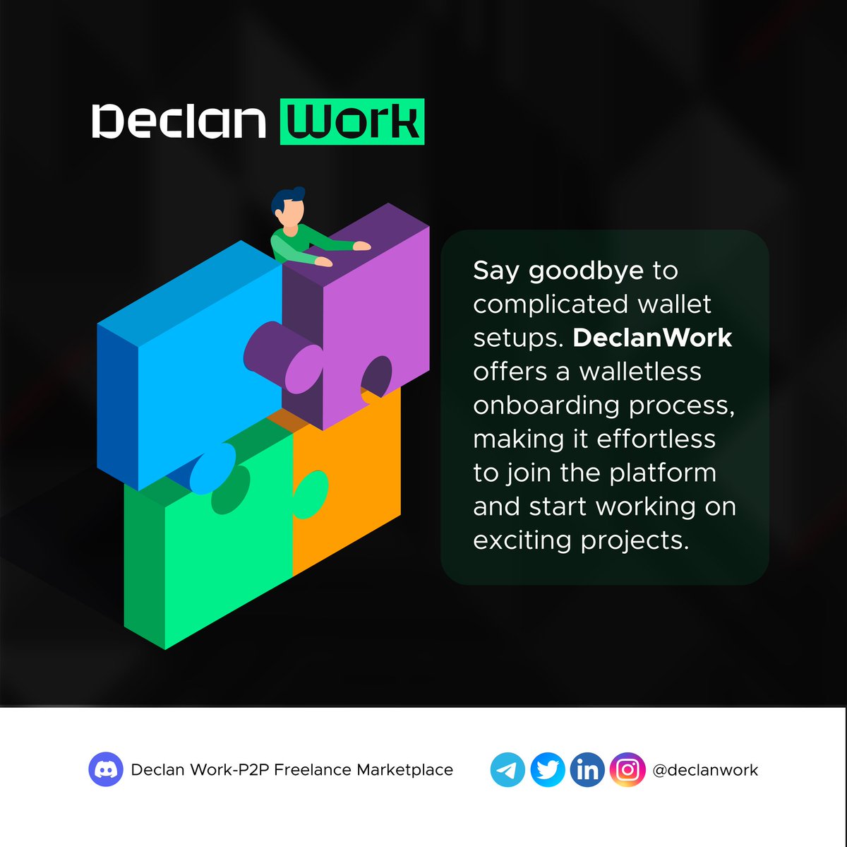 kashlabs__'s tweet photo. Experience the ease of joining Declan Work's platform without the need for complicated wallets. Start working on exciting projects hassle-free in this P2P freelance marketplace powered by @flow_blockchain.

#DeclanWork #Flow #BuildWithFlow #Blockchain #OnChain #Freelancing https://t.co/JbhobXxdhW