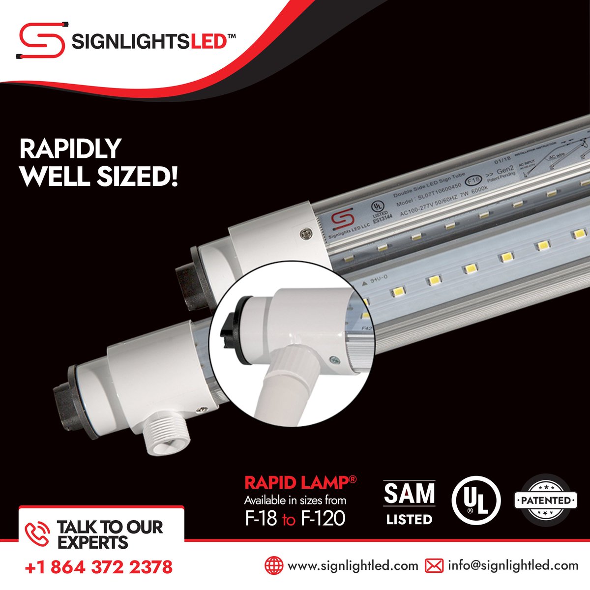 signlightled's tweet image. The LED #RAPIDLAMP @ #SIGNLIGHTSLED is available in a range of Sizes from F – 18 to F – 120.
These Rapid Lamps are top-of-the-line in quality and durability, made with state-of-the-art technology, and are quality certified!

Call us on 📞 864-372-2378
.
#wholesalesignlights