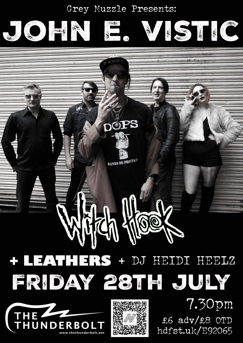 UPCOMING <a href="/GreyMuzzlePromo/">Grey Muzzle Promotions</a> shows at <a href="/Thunderbolt_pub/">Bristol Thunderbolt</a> : Thurs 27th July <a href="/droogsbristol/">DROOGS</a> + BUFFY + <a href="/hotflab/">hotflab</a> tix hdfst.uk/E90988
Fri 28th July <a href="/johnevistic/">Namecannotbeblank</a> + <a href="/WitchHook/">Witch Hook</a> + Leathers + me DJing tix hdfst.uk/E92065