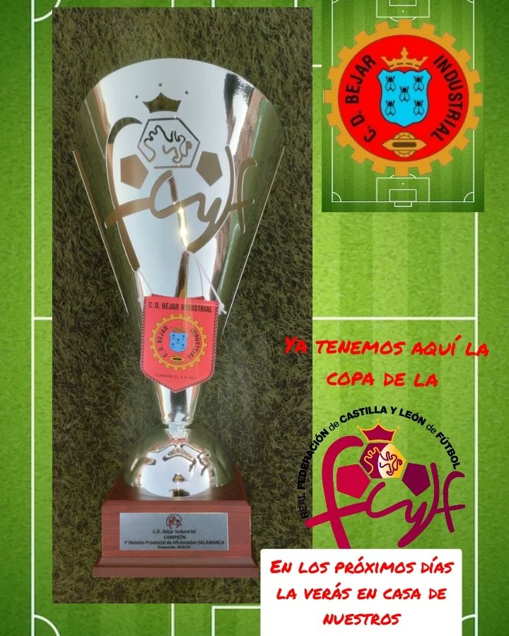CDBejar_Ind's tweet photo. Como todo campeón...YA LA TENEMOS AQUÍ!!!
Y muy pronto en casa de nuestros colaboradores.
Sin ellos difícilmente todo esto hubiera sido posible.
#aupaelbejar #todoalrojo #elbéjarqueviene #futbolprovincial #campeones #apoyaalequipodetuciudad https://t.co/rnJyaMy5yL