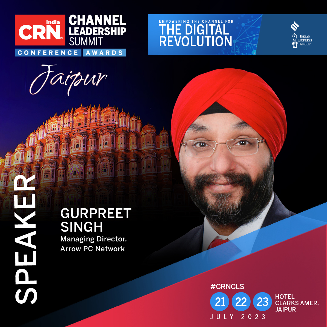 Gurpreet Singh, Managing Director, @ArrowPcNetwork will be speaking at the #CRNCLS 2023 | 21st, 22nd & 23rd July 2023 | Hotel Clarks Amer, Jaipur

Attend & Register Now: t.ly/21clsjpT

@srikrp @NivedanPrakash @H_Y_Desai @SandhyaMichu