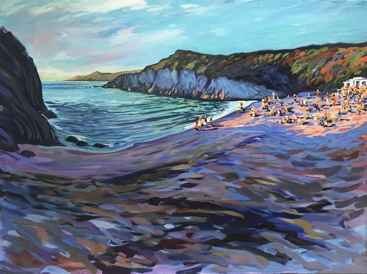PPSteve's tweet image. Perfect end to the day #colourfromthecoast #somethingforme #coastdreaming #atthebeach #art #painting #getaway #summerholiday stevepp.co.uk/product/barric…