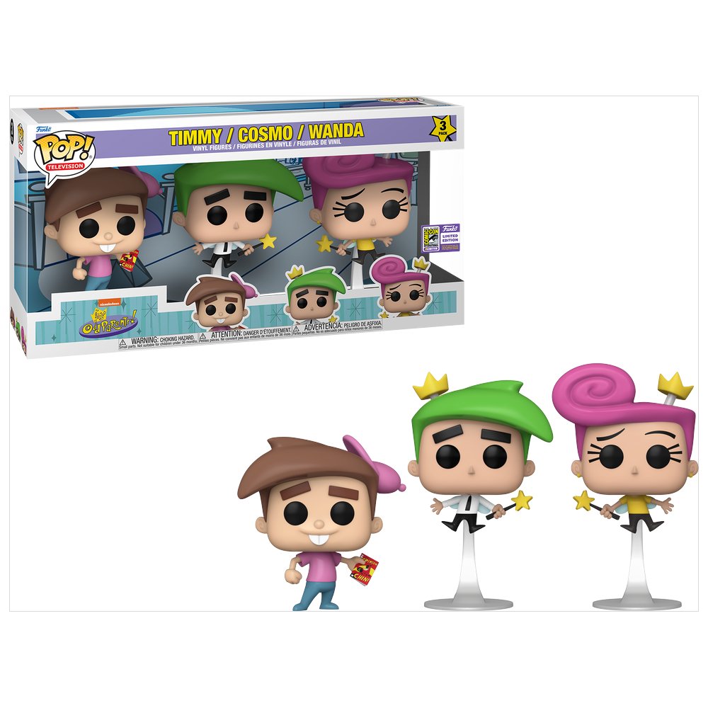Funko Sdcc 2023 The Fairly Oddparents Pop Fairly Oddparents 3-pack