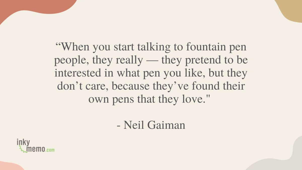 InkyMemo's tweet photo. If you meet @neilhimself gift him a fountain pen. ☺️ #fountainpen #pens #quotes #stationery 1/2 https://t.co/7lZt8Ixbvk