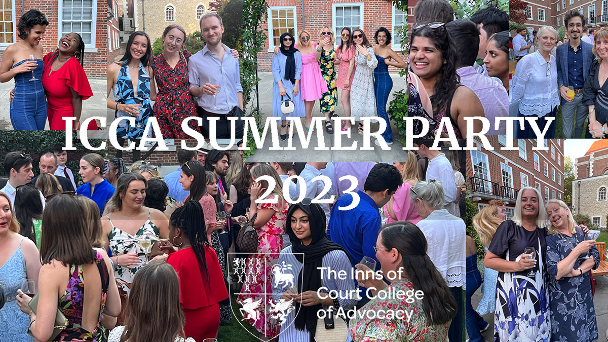 Thank you and congratulations to our wonderful #students who celebrated the last day of term on the ICCA Bar Course on Friday 7th July. It was a pleasure to see you at our summer party held in the fabulous surroundings of Elm Court Gardens, Middle Temple. 

#ForFutureBarristers