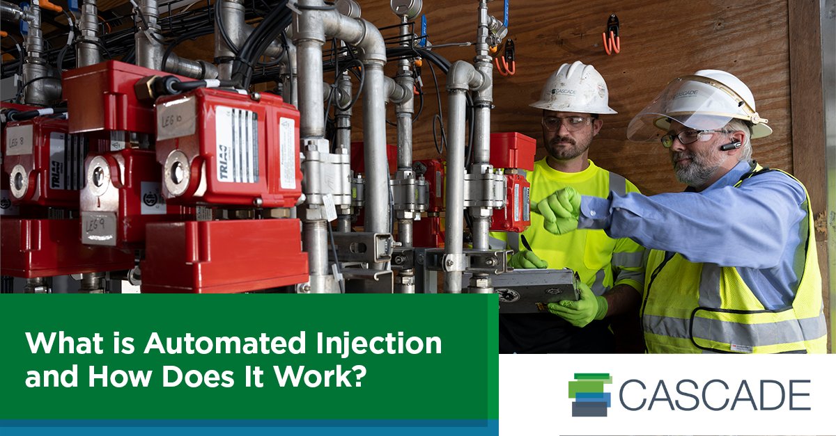 Automation injection is the way to go when control and contact with remedial chemistries are needed. It more accurately targets distribution, and supporting documentation is generated by default in real time. 

Read more:  go.cascade-env.com/what_is_automa…