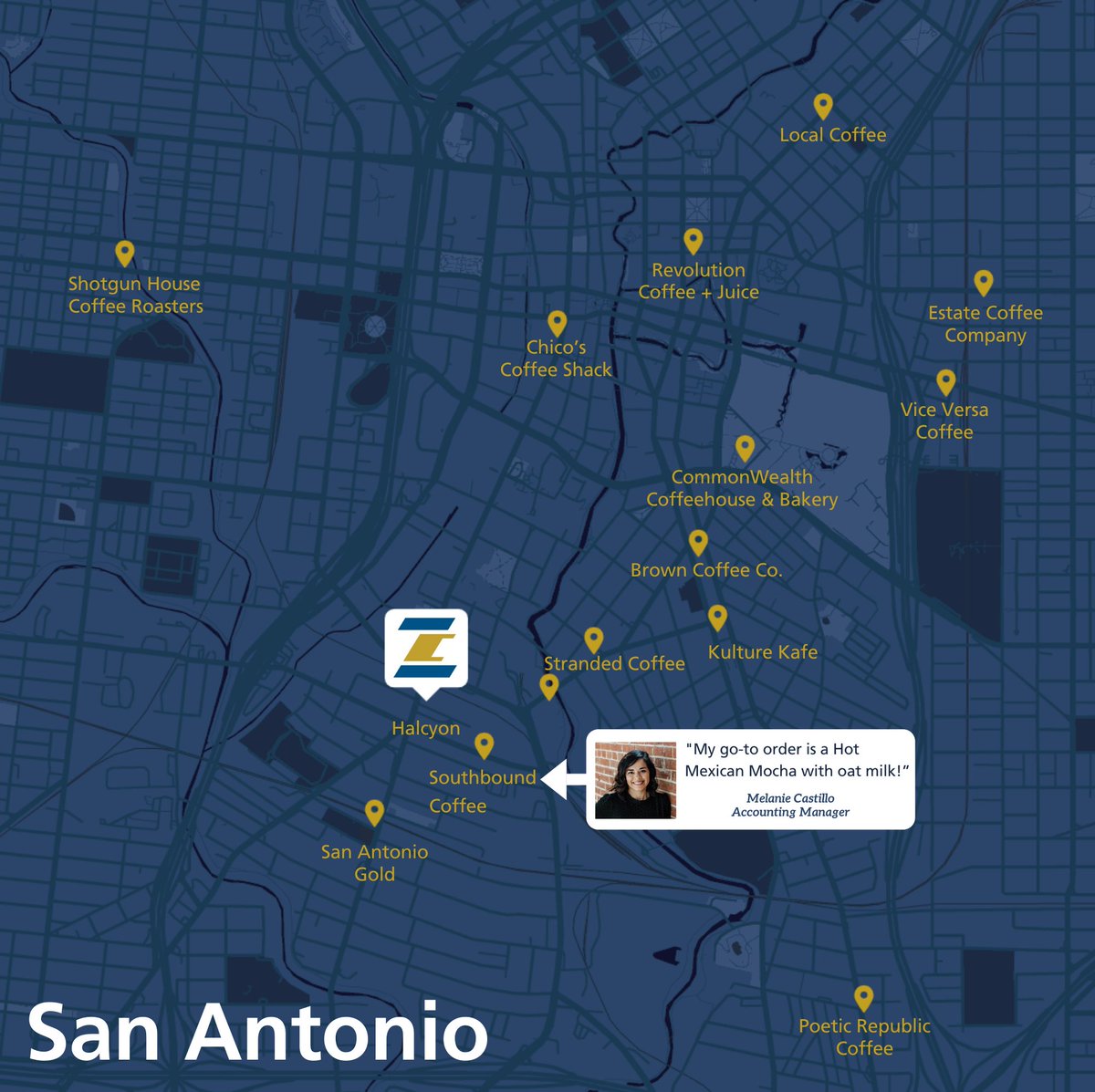 Looking for a good cup of coffee near the CZ San Antonio office? We got you covered! Here are just a few of our local favorites.