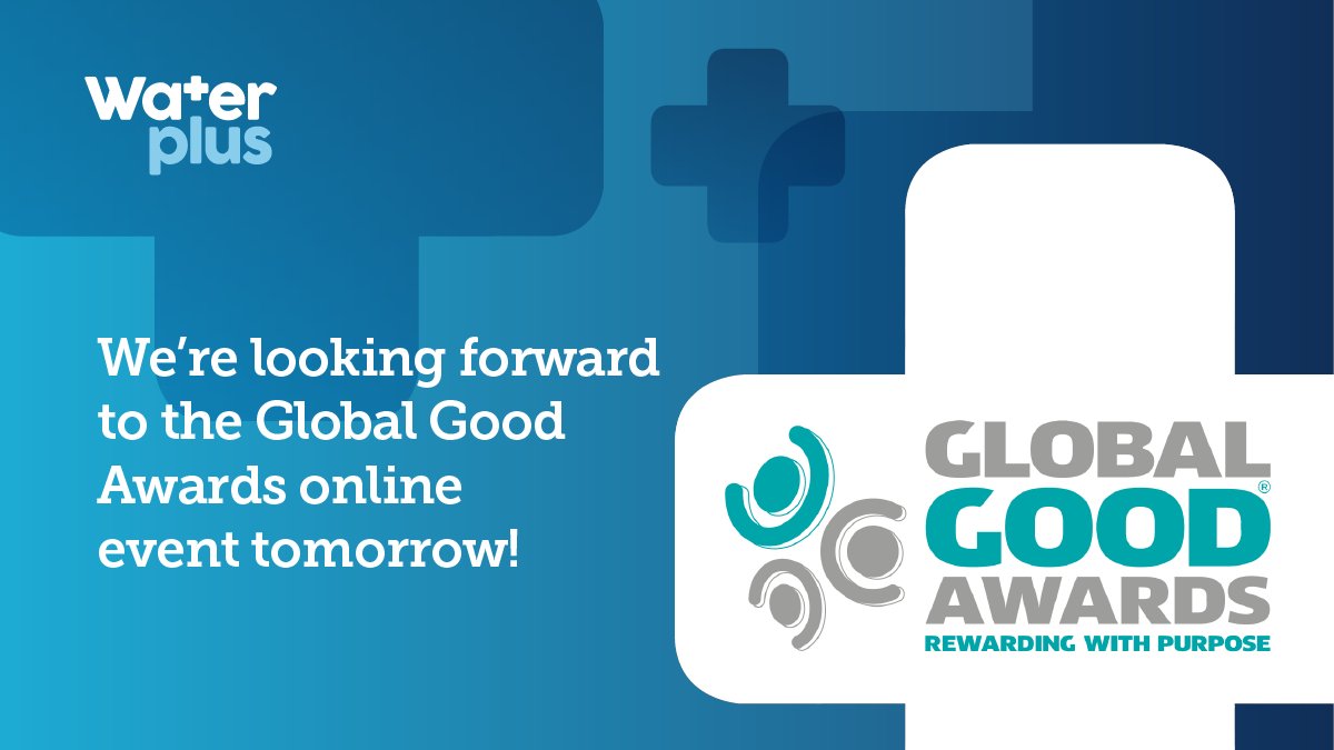 WaterPlusUK's tweet photo. We're excited for the #GlobalGoodAwards tomorrow! We'll be joining the online event to find out who's won our sponsored award - Game Changing Innovation Of The Year 🏆 The @GlobalGoodAward recognises businesses, charities &amp; all types of organisations leading in sustainability 🌎 https://t.co/0VpGcvGQfl