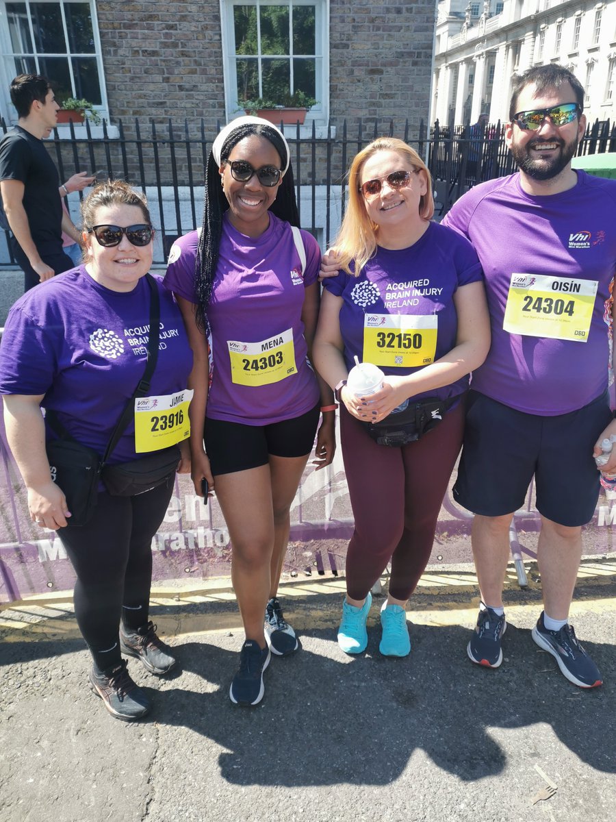 Did you take part in the VHI Women's Mini Marathon this year? Our Lisrath & Mobhi Road teams completed the mini marathon with brain injury survivors, Eva Halton & Oisin Peat. It was a fantastic day & a huge achievement for everyone. Well done to all involved!
#braininjury #WMM