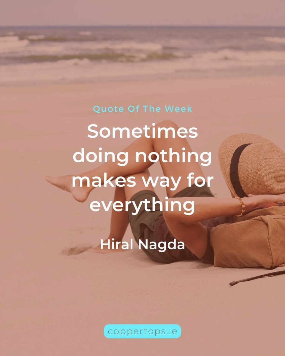 coppertopsbiz's tweet photo. "Sometimes doing nothing makes way for everything"
Hiral Nagda
Have you heard of this idea?
When you stop focusing so hard you find ideas and solutions that you can't access while you're immersed in work.
Like in the shower, or driving!
#DigitalMarketing #CopperMail #Coppertops https://t.co/UzCPfpSKaf
