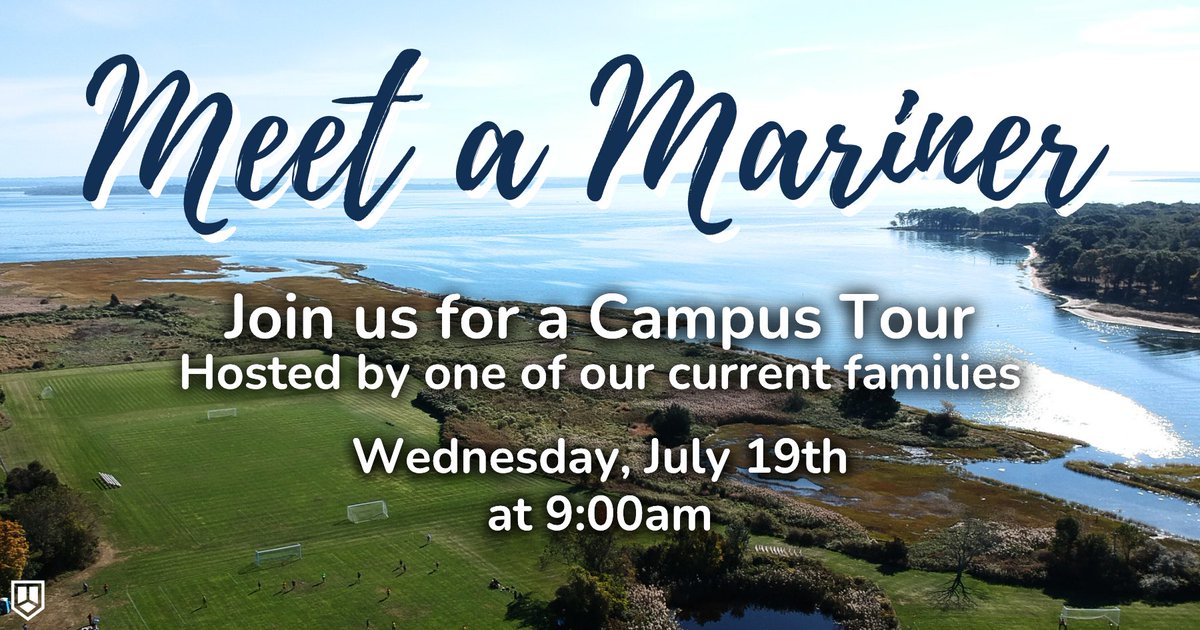 #MeetAMariner on Wednesday, July 19th at 9am! Come explore the beautiful #RHCD campus, and learn more about what a Rocky Hill education can offer your student.

Contact our admissions office via email at admissions@rockyhill.org or by phone at 401.884.9070 x107