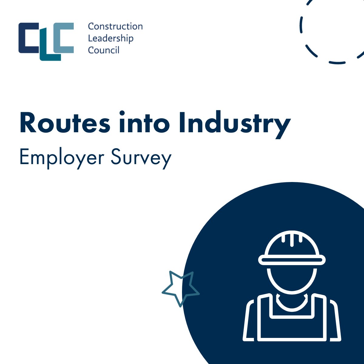 The Construction Leadership Council is undertaking a survey to establish the current routes into Industry, views on how these need to change, and other ways we might deploy.

Find out more and complete the short survey here: ow.ly/TPk650P8h1O