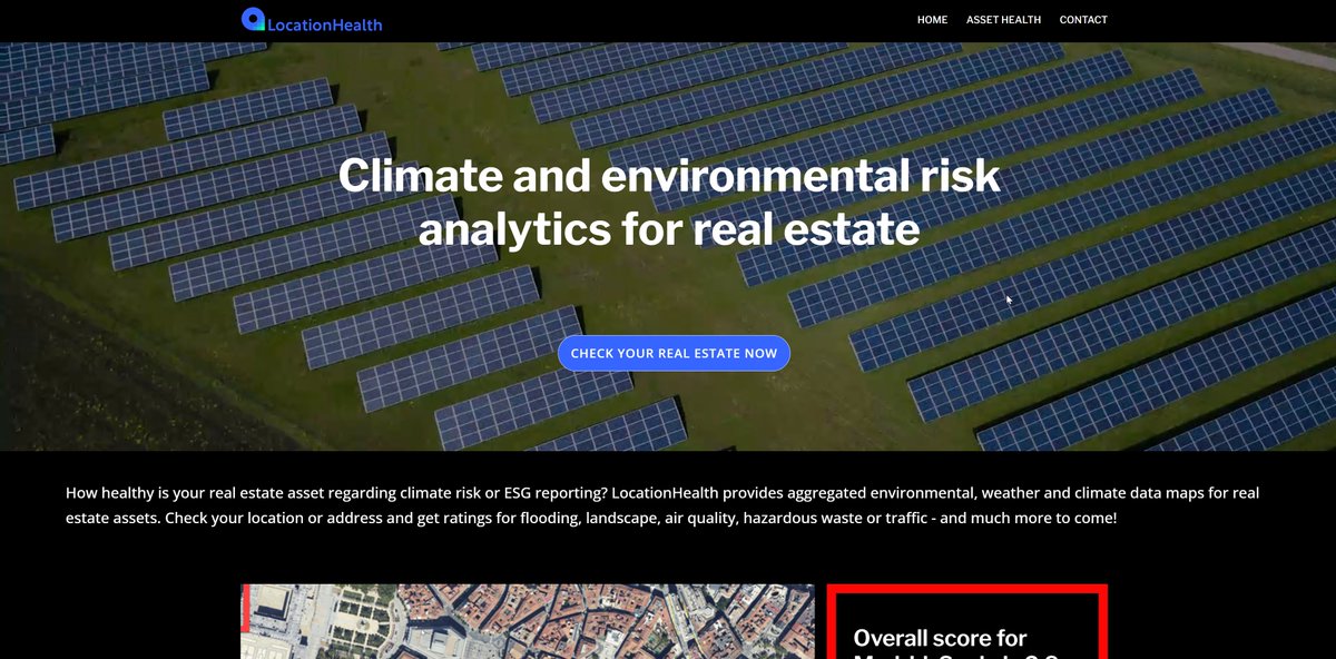 Our new website is now up and running, focused on climate and environmental risk for real estate !😁 Have a look!e
locationhealth.solutions
#climatecrisis #ESG #Airpollution #climate #geohealth #RealEstate #GIS #environment #ClimateAction