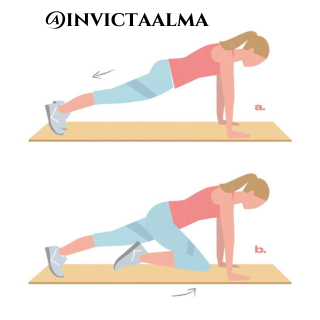 invictaalma's tweet photo. Ejercicio del día: Escaladores de montaña.

Ideal para trabajar el abdomen y las piernas.
Colócate en posición de plancha y lleva las rodillas hacia el pecho de forma alternativa. Hazlo durante 1 minuto.
#almainvicta #almainvictalibro https://t.co/rD0mUU2J4A