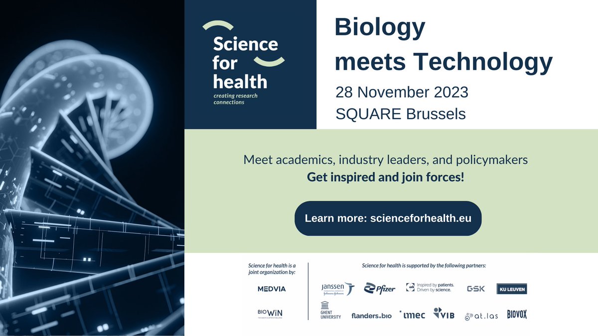MEDVIA_be's tweet image. Thank you to all of the generous partners of our flagship autumn conference @SciForHealth! We couldn't do it without you. 👏👏👏
We are offering a registration discount to members and employees of the organizing partners 🎁
Register here 👉🏿 scienceforhealth.eu/tickets-scfh20…
#sfh2023