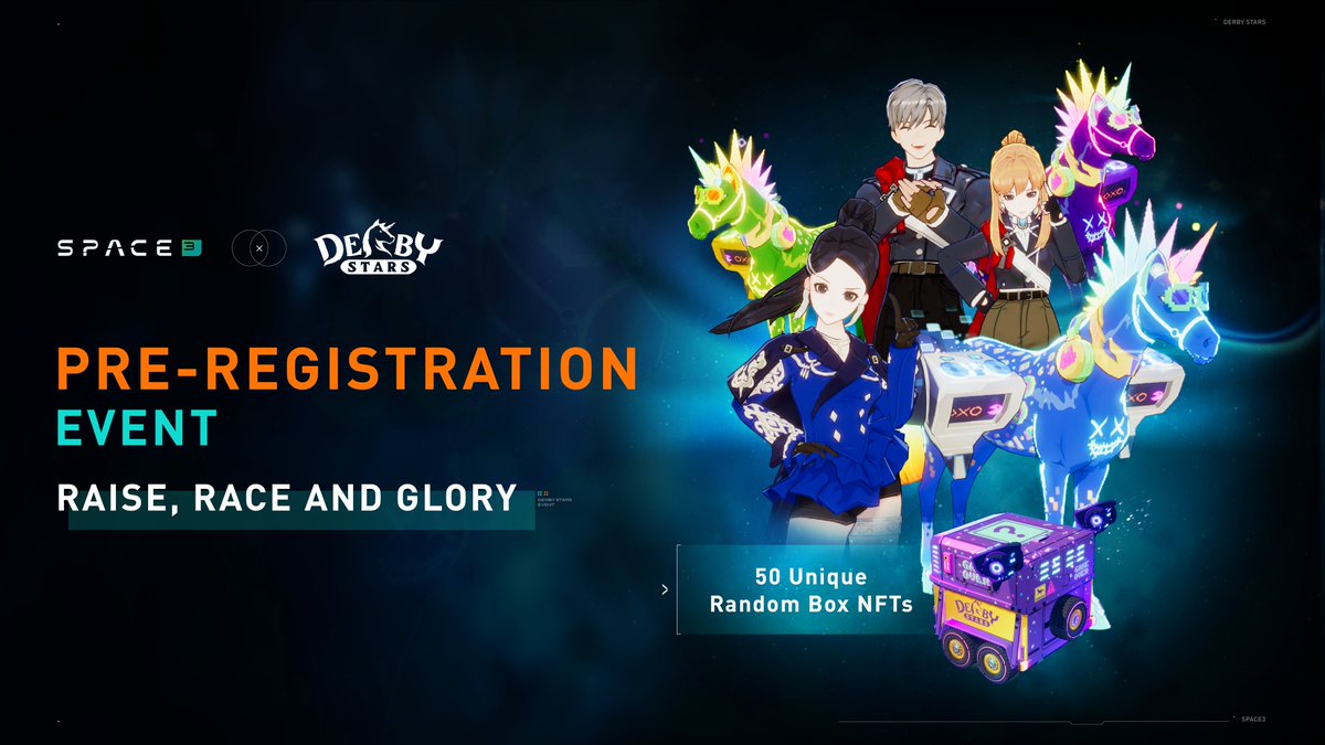 🔥<a href="/DerbyStars_HQ/">Derby Stars</a> is the pulse-pounding horse racing metaverse game that will ignite your competitive spirit! 📷 You can breed and nurture your horses, engage in thrilling trades, and witness their journey to greatness. 

Head over to space3.gg, complete the Derby