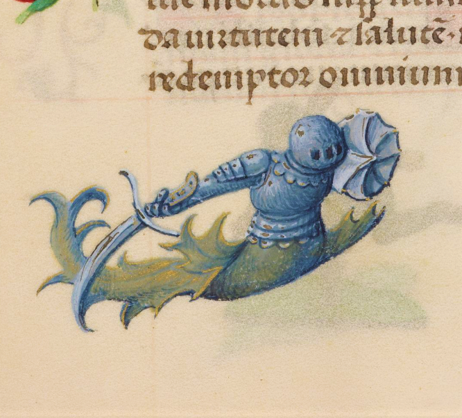mer-knight, netherlands, 15th century