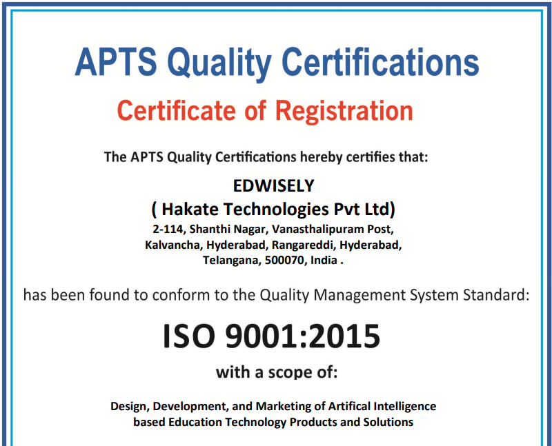 EdwiselyIndia's tweet photo. @EdwiselyIndia is now ISO certified โจ
We are thrilled to announce that our company has achieved a significant milestone on our journey toward excellence, awarded the prestigious ISO certification! ๐
#ISOcertification #QualityExcellence #MilestoneAchievement #edwisely https://t.co/67qDxR1COp