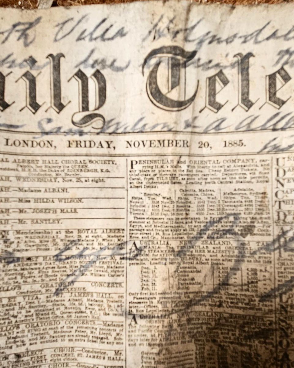 ME_Architects's tweet image. On site treasure👇👀

During the careful removal of the old timber panelling on one our sites, this ancient copy of a @dailytelegraph dated all the way back to 1885 was found! What’s the most interesting thing you’ve found on site?