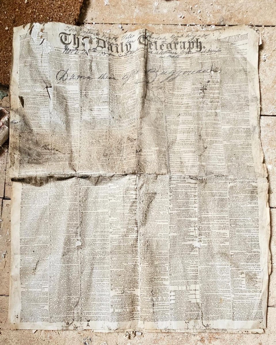ME_Architects's tweet image. On site treasure👇👀

During the careful removal of the old timber panelling on one our sites, this ancient copy of a @dailytelegraph dated all the way back to 1885 was found! What’s the most interesting thing you’ve found on site?